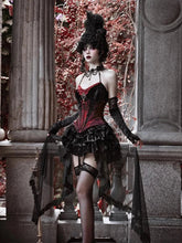 Gothic Velvet Outfit Set - Top, Skirt & Corset